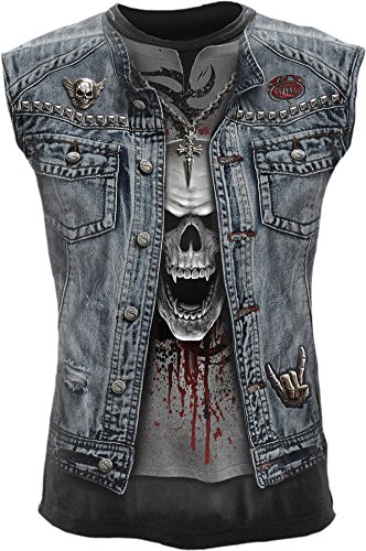 Spiral mens - thrash metal - allover sleeveless t-shirt…