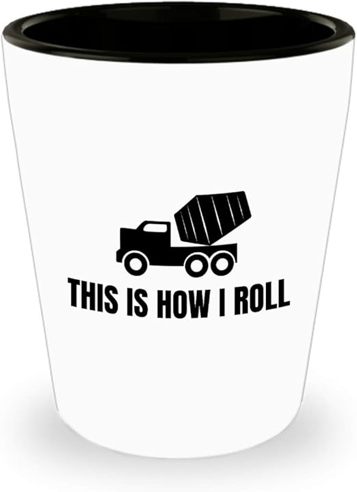 Amazon Com Concrete Mixer Shot Glass Funny Mixer Driver Gift