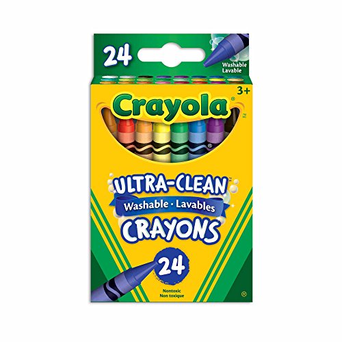 Crayola 24 Washable Crayons, School and Craft Supplies, Gift for Boys and Girls, Kids, Ages 3,4, 5, 6 and Up, Holiday Toys, Stocking Stuffers, Arts and Crafts