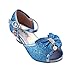 Wangwang Children Princess Girls Sequin Sandals Crystal High Heels Shoes (13 M US Little Kid, Blue)