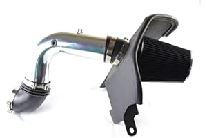 MILLION PARTS 4'' Cold Air Tube with Filters with Heat Shield Replacement for 2003-2007 Dodge Ram 2500/3500 5.9L l6, Black