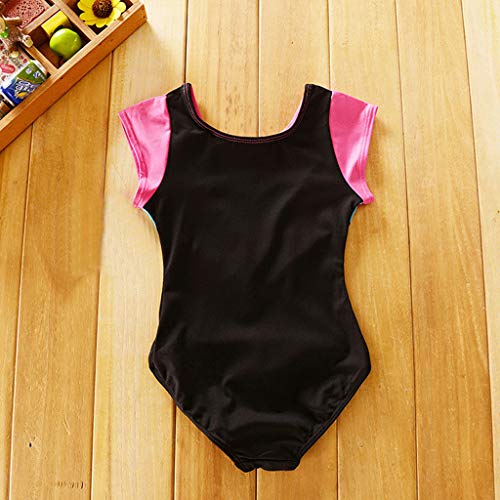 Tronet Baby/Toddler Girl Summer Romper Gymastics Leotard Dance Ballet Training Bodysuit Dancewear One Piece Pink