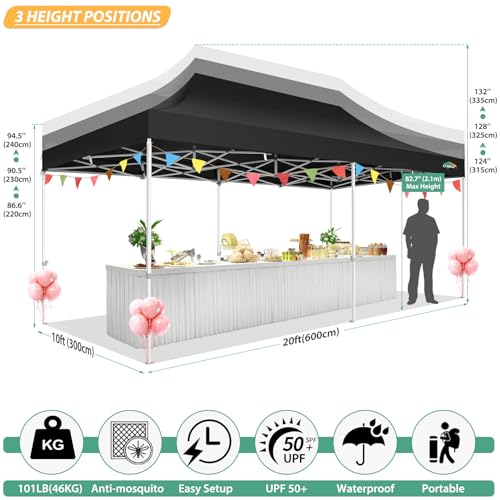 COBIZI 10x20 Heavy Duty Pop Up Canopy Review: Screen Tent with Mosquito Netting image 26