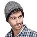 LETHMIK Unique Ribbed Knit Beanie Warm Thick Fleece Lined Hat Mens Winter Skull Cap Grey