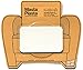 MastaPlasta, Leather Repair Patch, First-aid for Sofas, Car Seats, Handbags, Jackets, etc. Ivory Color, Plain 4-inch by 2.4-inch, Designs Vary