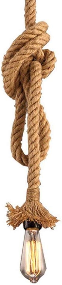 Vintage hemp rope edison bulb pendant light