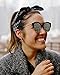SOJOS Womens Retro Vintage Half Metal Frame Cateye Sunglasses SJ2035 with Black Frame/Grey Lens