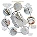 Multi-use Baby Car Seat Covers Winter Spring for Girls Boys|Stretchy Infant Cover Canopy|Nursing Cover| Warm Breathable Windproof| Mosquito Net, Zipper,Grey| BONUS eBook