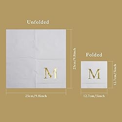 Ottin Monogrammed Letter M 120 Packs Initial Paper