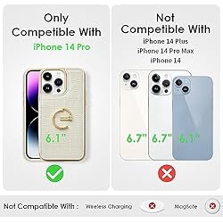 CUSTYPE for iPhone 14 Pro Phone Wallet Case with