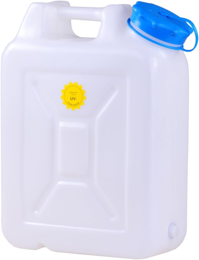 Hunersdorff 818200 Hünersdorff Weithalskanister Wide-Mouth jerrycan 22 L, HD-PE Natural-Coloured, with UV Protection