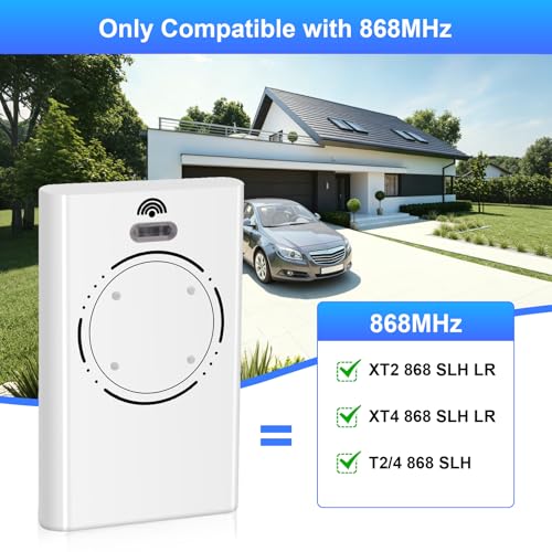 4 Channels Remote Control Gate for XT4 868 SLH LR, XT2 868 SLH LR Gate Remote Control (3pcs)