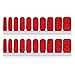 Angel Beauty - Premium Nail Wraps - Bling Ruby Red, Real Nail Polish, Salon Effect, Instant Manicure, Zero Dry Time, No Heat Lamp Needed,Includes 20 Nail Wraps with Different Sizes for Fingers or Toes