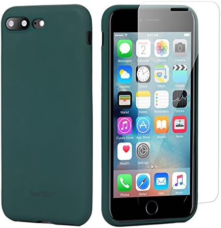 NaNTECK iPhone 7 Plus Case with One Pack Free Tempered Glass Screen Protector Heavy-Duty, Anti-scratch, Shock Absorbing TPU Protective Armor-Stylish Cell Phone Accessory-Bonus Gift