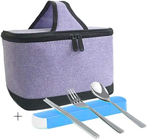 Insulated Lunch Box Lunch Bag for Women Adults Girls, Thermal Bento Bag, Water-Resistant Leakproof Cooler Bag for Work/School/Picnic, Purple