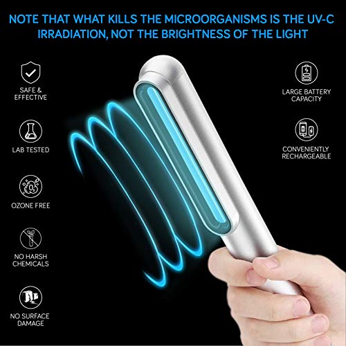 UVC Light Sanitizer Wand Powerful 253nm UV Sterilizer Rechargeable