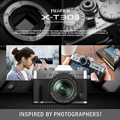 FujiFilm XT30 II Mirrorless Digital Silver Professional 4K WiFi