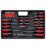 Screwdriver Set, Professional Screwdriver Set with Case, Torx Phillips Slotted Hex Pozi Precision Screwdriver Set,42-PC Made of 6150CRV with Heavy Duty Magnetic Tips for Home Repair,Improvement,Craft