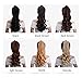 SEIKEA 20 Inch Curly Ponytail Extension Clip in Wrap Around Synthetic Hairpieces for Women - Gold Blonde Mix