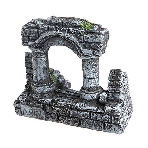 Stebcece Resin Rome Square Stone Pillars Bi-Columns Aquarium Landscaping Fish Tank Decor