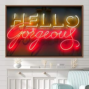 signwin Framed Canvas Wall Art Illuminated Words 3D...