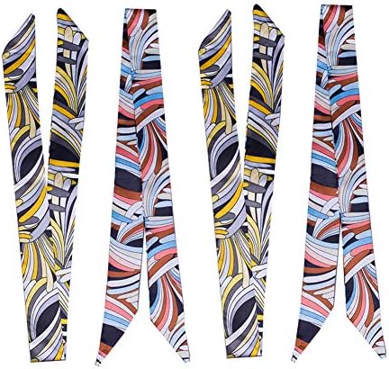 MINA LOBATA 4 Pack Bag Twilly Handbag Handle Ribbon Scarf Package Silk Band Fashion Hair Head Band