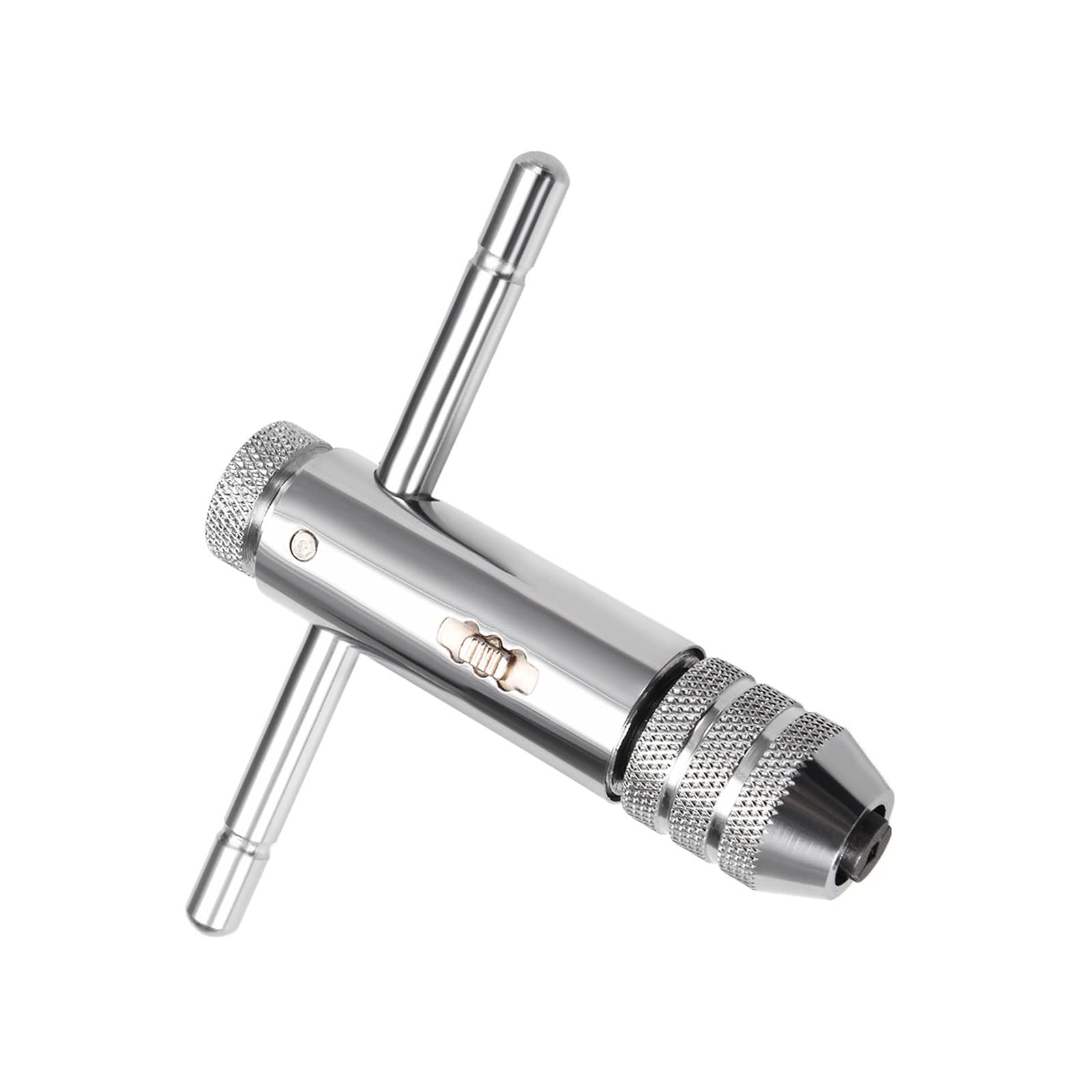 CoCud Tap Wrench Handle, Fit M5-M12 / 3.5mm-13mm Taps Size, Chrome Plated T-Handle Adjustable Wrench Reamer Tapping Hand Tool - (Applications: for Hand Tapping Operations)