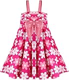 Bonny Billy Girl's Dresses Suspender Flower Print Children Cotton Sundress