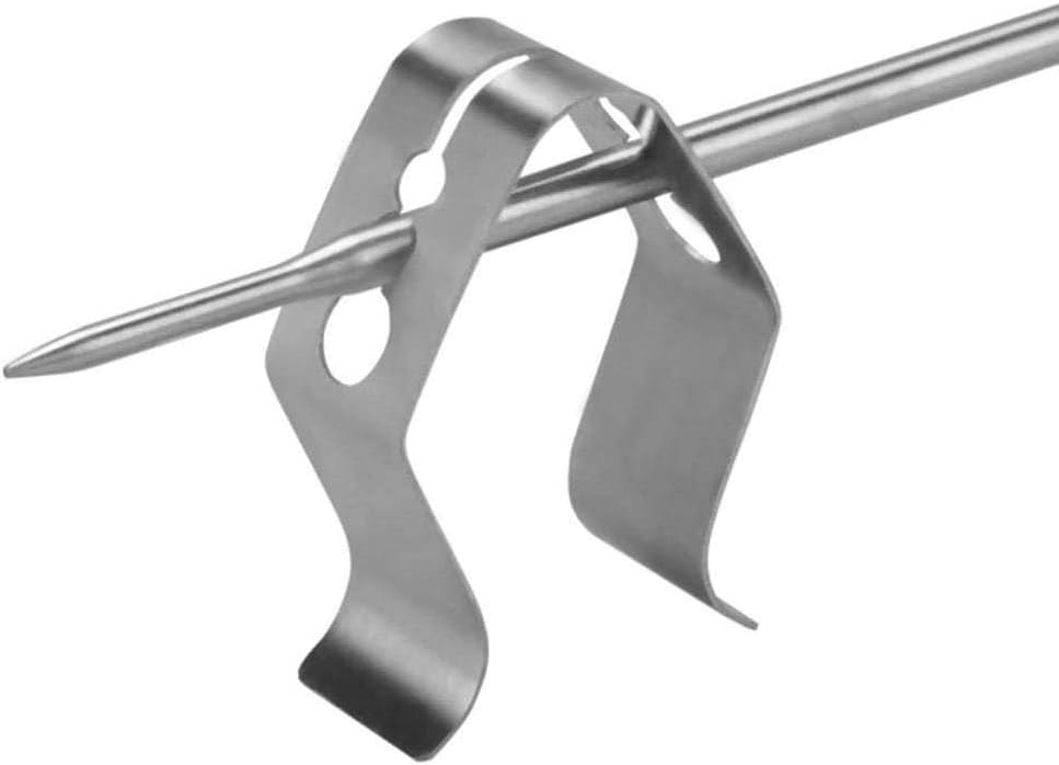 Temperature Probe Clip, 3 Pcs Stainless Steel Thermometer Holder Probe Clips BBQ, 3 Holes for Fixing s(Siver, 4 * 4cm) - Image 4