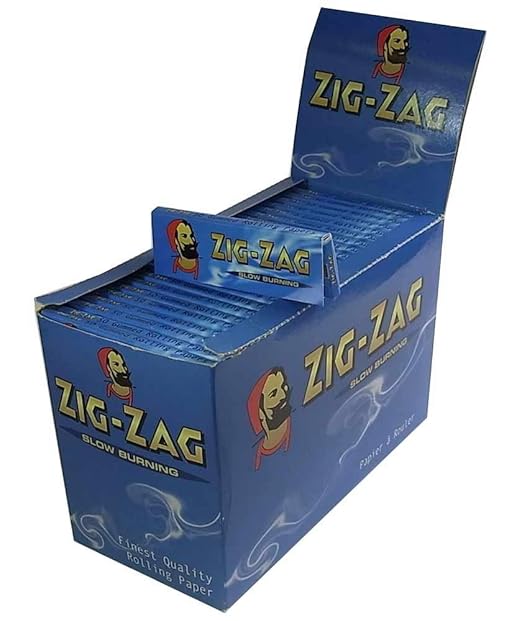 Zig Zag Blue Rolling Paper Standard Box Of 100 Booklets Amazon.co.uk Kitchen & Home