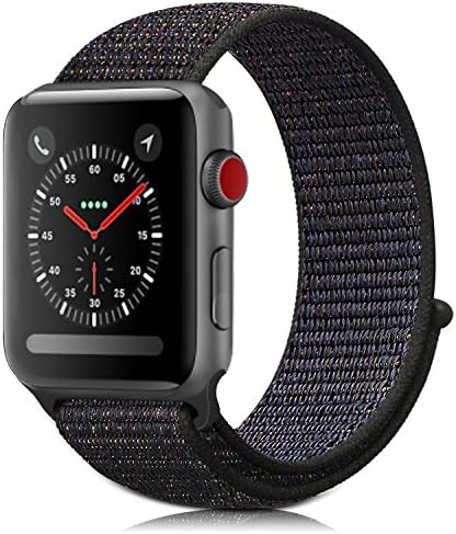 For Apple Watch Nylon Band 42MM , Fastener Adjustable Replacement Band for iwatch Nike+, Series 3/2/1, Sport, Edition, Black