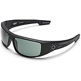 Spy Optic Men's Logan Rectangle Sunglasses, Matte Black Gloss Flag, One Size
