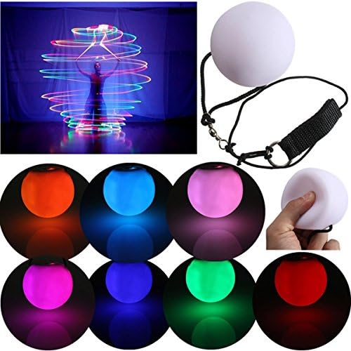 JXHJQY LED POI Thrown Balls for Professional Belly Dance Level Hand Props