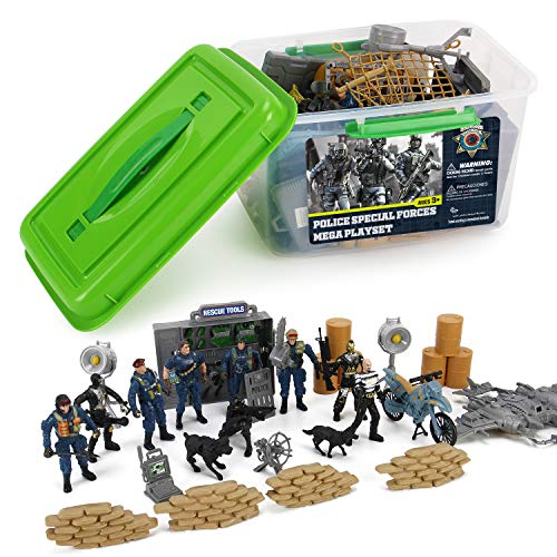 Police Patrol Special Forces Action Figures Soldiers Vehicles