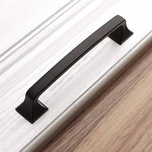 KOOFIZO Big Square Foot Arch Pull Black Furniture Handle, 5