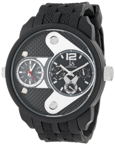 Joshua and Sons Men’s JS52BK Black Multi-Function Watch, Watch Central