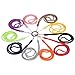 17 Inches Nylon Cord Neck Lanyards for Cellphones, Phone Cases, Cameras, Keys, Badge Holders, Name Tags, Flashlights, Torches, Media Players (10 Pack in 10 Assorted Colors)