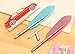 Unique Rollerball Pen, VESNIBA 4PCS New Cute Wing Feather Ballpoint Ink Pens Gel Pens Creative Stationery Student Gift (A-4PCS Wing Feather)