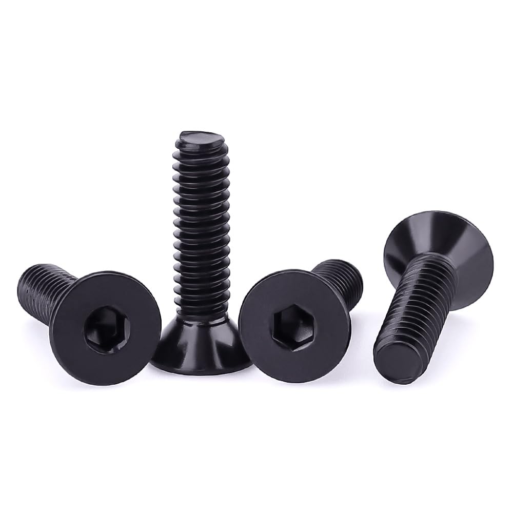 View 1 of #10-32 x 3/4" Flat Head Socket Head Cap Screws Black, Allen Hex Drive, 304 Stainless Steel 18-8, Black Coated Finish, Corrosion Resistant, Full Thread, Coarse Thread, 50 PCS