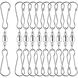 TecUnite 10 Pack Swivels Dual Clip for Hanging Windsock Wind Spinners Wind Chimes Crystal Twisters Party Supply
