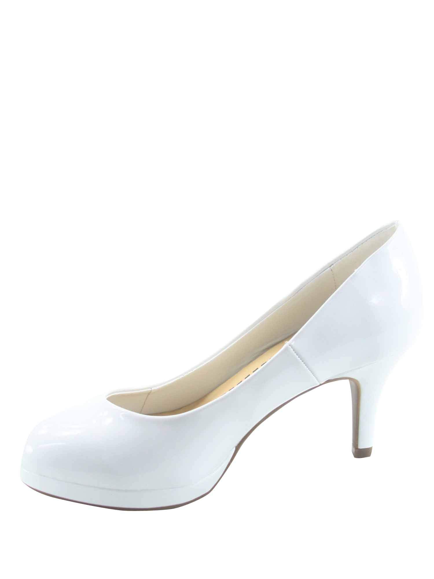 CITYCLASSIFIED FZ-Andi-s Women's Fashion Round Toe Low Heel Platform Pump Office Shoes (10 B(M) US, White) - Image 3