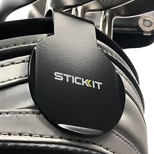 STICKIT Magnetic Golf Bag Landing Pad I Metal Bag Clip for Quick and Easy Use of Magnetic Golf Gear & Accessories with Convenient Positioning on Your Golf Bag STICKIT Magnetic Golf Bag Landing Pad I Metal Bag Clip for Quick and Easy Use of Magnetic Golf Gear & Accessories with Convenient Positioning on Your Golf Bag