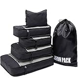 Packing Cubes-Travel Cubes Set-Premium Luggage Organizers-Bonus Laundry Bag-Small, Medium, Large