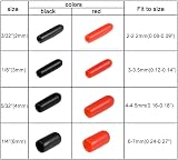 Sourcing Map 100 pcs Round Rubber End Caps 2/3/4/6 mm Black Vinyl Tubing Covers view 7