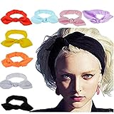 DRESHOW 10 Pack Boho Headbands for Women Vintage Cross Elastic Head Wrap Hair Accessories