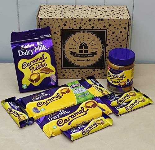 Cadbury Caramel Lovers Treasure Hamper Gift Box - Cadbury Caramel Nibbles, Freddo Caramel Bars, Caramel Chocolate Bars - by Moreton Gifts®
