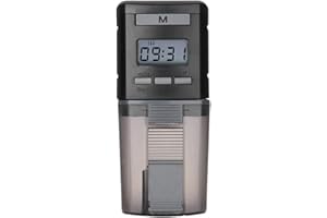 LONDAFISH Aquarium Fish Feeder, 0.175L Capacity, Plastic, Timer, Suitable for Pelleted, Particle, Flake Feeds