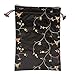 Elesa Miracle Embroidered Silk Jacquard Travel Bag, Lingerie & Shoes Bag, 3 Packs, Sky Blue, Black, Silver