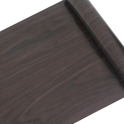 Amazon Com Walldecor1 Dark Coffee Wood Grain Contact Paper