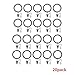 SYRLIG Premium Curtain Rings with Clips 1.5 Inch Diameter,gray Set of 20
